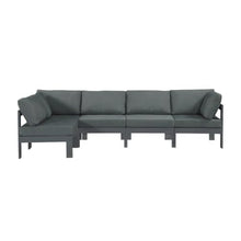 Outdoor Escape Gray Fabric Outdoor Patio Modular Sectional with Contemporary Design, Weather-Resistant Upholstery, Comfortable Seating, and Durable Frame