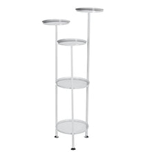 5 Tiers Metal Plant Holder Display Shelf Home Indoor Outdoor Garden Decor Flower Stand with Foot Pad (Color : Gray, Size (Onecolor