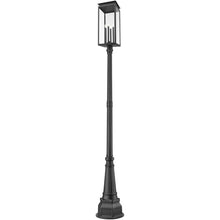 Z-Lite 5018PHBR-564P-BK Nova - 4 Light Outdoor Post Mount-109.5 Inch Tall and 14.25 Inch Wide