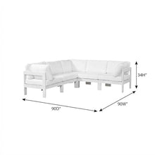 Outdoor Escape White Fabric Outdoor Patio Modular Sectional, Cushioned Seating, Versatile, Durable Outdoor Material