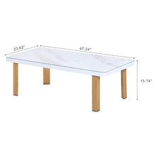 Hassyee 4-Piece Elegant Outdoor Conversation Set with Soft Cushions and Steel Frame for Poolside, Lawn, Patio Furniture Set with Marble Pattern Coffee Table and Aluminum Legs for Backyard