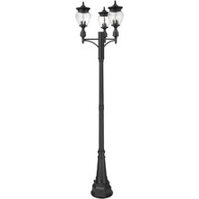 Z-Lite Davina 3 Light Post Light 116" Tall Black