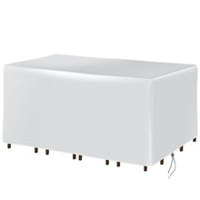 Furniture Cover Patio Furniture Set Cover Heavy Duty Outdoor Sectional Sofa Covers Table and Chair Large(Silver,320x320x70cm)