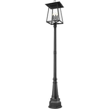 Z-Lite Rainer 6 Light 114" Tall Post Light Black