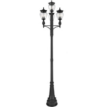 Z-Lite Davina 3 Light Outdoor Post Mounted Fixture Black