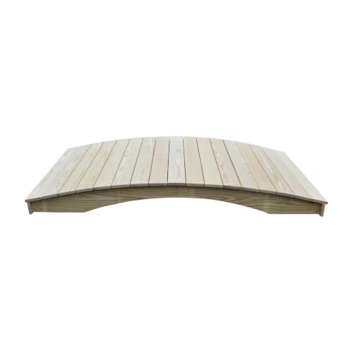 Keystone Amish Co. Pressure Treated Pine Plank Garden Bridge, 4' x 8', Unfinished