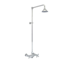 Outdoor Exposed Shower System 36"Wall Mounted Set with 12"Shower Head and Cross Handels in Chrome