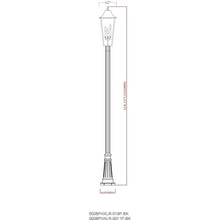 Z-Lite Gannon 3 Light 126" Tall Post Light Black