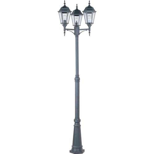 Maxim Traditional 3 Light Outdoor Pole/Post Mount Black 24" Wide x 100" High