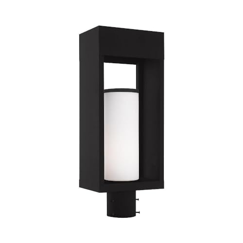 Livex 20985-04 Bleecker 20" One Light Outdoor Post Top Lantern Black