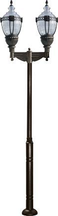 DABMAR LIGHTING INC GM8049-BZ-MT Fixture,Acorn,8049,BZ,MT 2,Clear Top