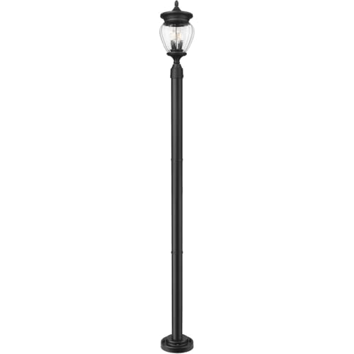 Z-Lite 5016PHMR-5012P Davina 3 Light 94" Tall Post Light - Black