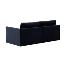 Willow 74" Navy Performance Velvet Modular Loveseat - TOV Furniture