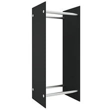 WXPWAMZ Firewood Rack Black 40X35X100 Cm Tempered Glass,Item Colour-Black