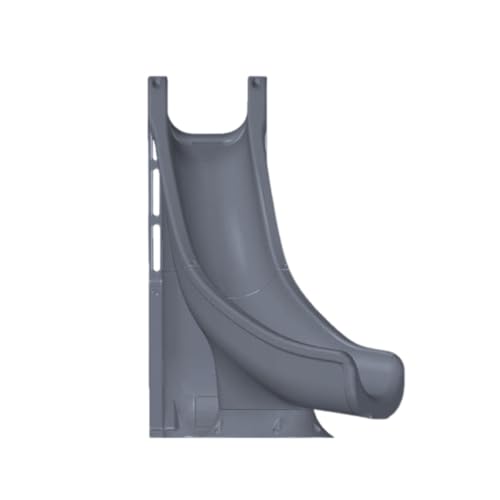 Global Pool Products Tidal Wave Inground Swimming Pool Water Slide Deck Mounted Left Curve Turn Grey GPPSTW-Grey-L