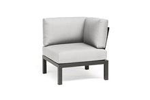 KETTLER Elba Aluminum 4-Piece Corner Set with Teak Accents (Cast Silver)