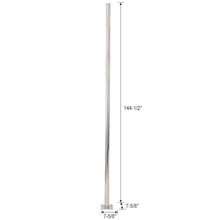 STANSS 8FT Decor Shade Sail Poles, Heavy Duty Stainless Steel Pole with Base Plate & Height-Adjustable Shade Sail Canopy Post,Suitable for Garden,Yard,Patio,Playground,12FT