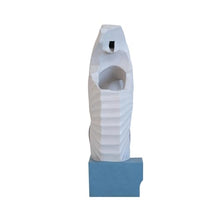 Sculptural Indoor Outdoor Water Fountain with Bowl Basin, (White+Blue + Polyresin + Art Deco + Coastal + Contemporary + Nautical + Ultra-Modern)