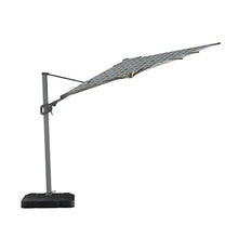 Midtown Umbrellas 10x10 Ft Outdoor Cantilever Patio Umbrella Silver Frame Sunbrella Infused Gem