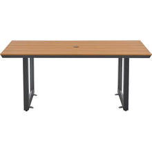 Global Industrial Urban 6' Plastic Rectangular Picnic Table & Bench Set, Tan