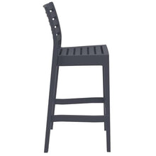 Home Square 29.5" Outdoor Bar Stool in Dark Gray - Set of 2