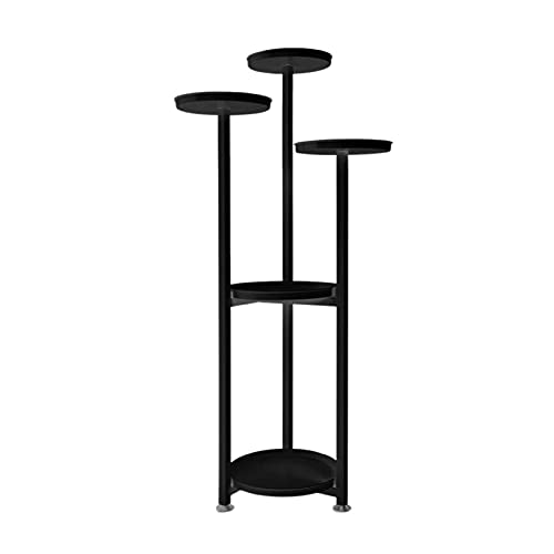 RWGOVLU Plant Stand 5 Tiers Metal Plant Shelves Flower Holder Plant Rack Display Shelf Home Indoor Outdoor Garden Decor Flower Stand with Foot Pad Flower Stand