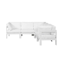 Outdoor Escape White Fabric Outdoor Patio Modular Sectional, Cushioned Seating, Versatile, Durable Outdoor Material