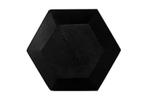 Bolt Fitness Supply Hex Rubber Dumbbell Set 5-75 lb with Metal Handles in Pairs Black Silver