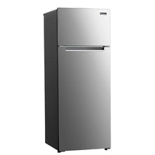 7.3 CU. FT. 2-Door MINI Fridge in Platinum Steel with Freezer