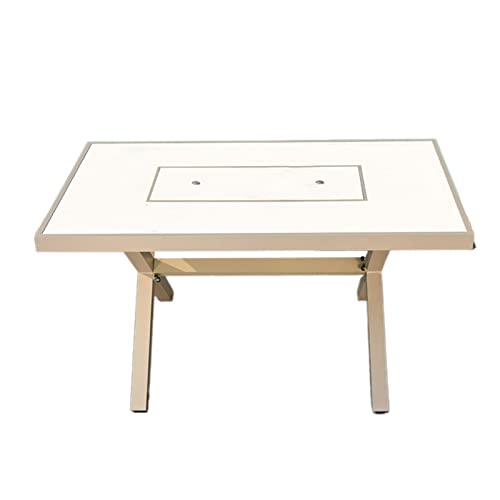 cfycfy987 Grilling Table Outdoor Barbecue Tables Leisure Courtyard Table Villa Yard Household Aluminum Alloy Multi-Function Stove Outdoor(150X90cm)