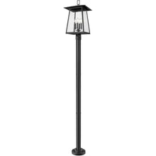 Z-Lite Rainer 4 Light 98" Tall Post Light Black