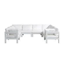 Outdoor Escape White Fabric Outdoor Patio Modular Sectional with Contemporary Style, Comfortable Seating, Durable Frame, Ideal for Garden, Porch, Or Deck