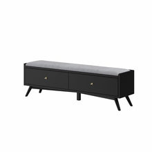 212 Main Flynn Bench 59x15x18.5 in Black