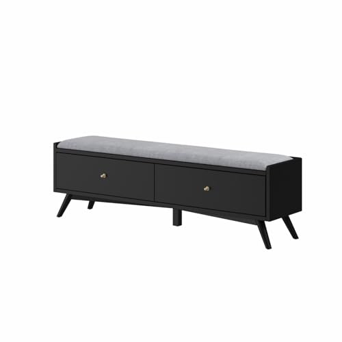 212 Main Flynn Bench 59x15x18.5 in Black