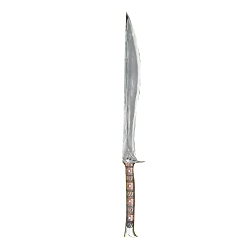 Fwosi Gardening Machetes - 23.5-Inch Kukri Machete Fixed Blade Knife with Leather Sheath - Full Tang Survival Knife, Carbon Steel Blades