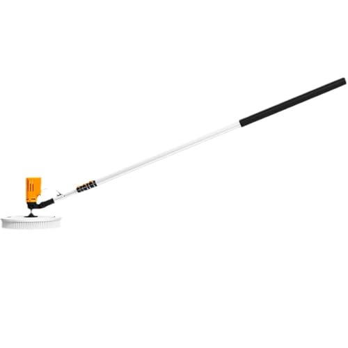Asiwnshw Electric Exterior House Cleaning Brush Set with Extension Pole & Adjustable Brush Head Electric Pool Cleaning Brush Window Cleaning Pole Siding Brushes Solar Panel Cleaning Tool(3.5m/11.5ft)