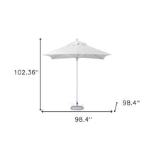 HomeRoots 8' White Polyester Square Market Patio Umbrella