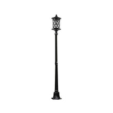 iumLeap Lamp Post Lights Outdoor Vintage Victoria Villa Landscape Street Light Aluminum Outdoor Column Light 5-Heads Garden Community Park Lawn Post Lantern Retro Glass High (Black)