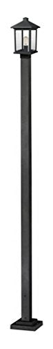 Black Portland 109.375" Tall 1 Light Outdoor Lantern Post Light/Post Included