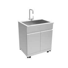 Transolid OSC3224 Outdoor Kitchen 32-in x 24-in x 51-in Single Sink Cabinet, Stainless Steel