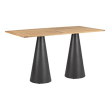Norwood Commercial Furniture Contemporary Rectangular Outdoor Teak Table - 40" H Durable Café & Patio Table for Schools, Offices, or Home