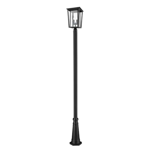 Z-Lite 571PHBR-519P-BK 2 Light Outdoor Post Mounted Fixture, Black