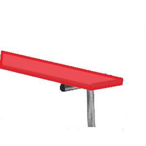 BSN 21" Permanent Bench Without Back Red