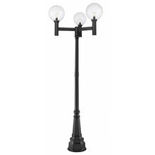 Z-Lite Laurent Outdoor Post 3-Light 180 Watts Black
