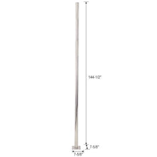 GRERON 12FT Sun Shade Sail Pole, 304 Stainless Steel Shade Sail Post with Base Plate, Adjustable Triangular Ring Clamp System, Heavy Duty Canopy Pole Kit for Patio, Backyard, Garden & Deck, Silver
