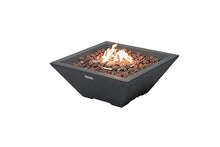 AMS 27" Square Concrete Natural Gas Fire Pit Table (Dark Gray, Table only)