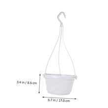 24 Sets Chain Hanging Small Planter Garden Planters Containers Pot Balcony Basket Flowerpots Pots Chlorophytum and for Wall Outdoor Plant Hooks Plants Fence Flower (Whitex4pcs 17X8.6CMx4pcs)
