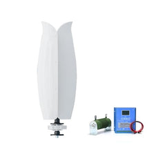 OLONETO 1500W Tulip Type Vertical Axis Wind Turbine Kit 12V/24V with MPPT Controller Breeze Start Power Generation System Wind and Solar Complementary Power Supply System (Color : White, Size : 12V)