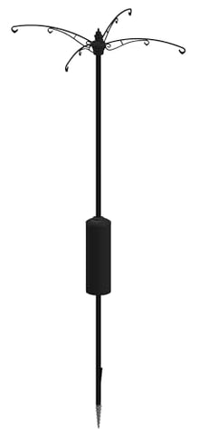 Raccoon Buster Guardian Pole for Bird Feeders/Planters, Raccoon-Proof, w/Bullseye Level and Torque Bar, Heavy Duty, 1.5-inch Diameter, 8ft Installed