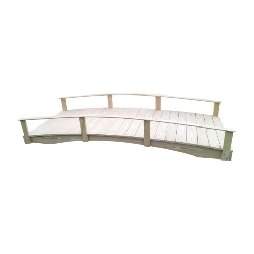 Keystone Amish Co. Pressure Treated Pine Japanese Garden Bridge, 4' x 12', Unfinished